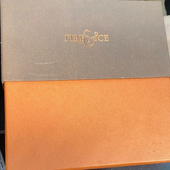 Fire & Ice Women's Elegant Brown and Orange Watch Box
